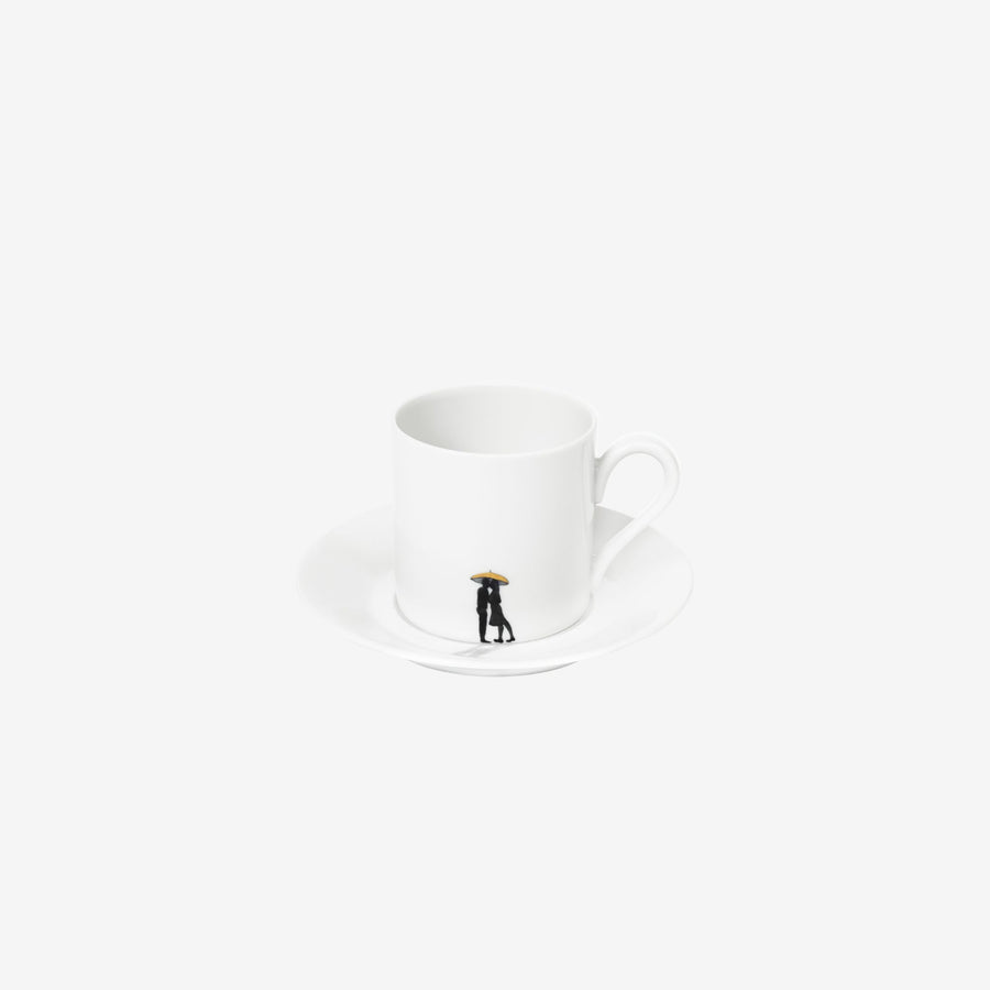 Espressotasse, Paar mit Schirm
